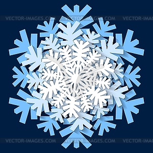 Снежинка, вырезанная из бумаги - векторный клипарт / векторное изображение