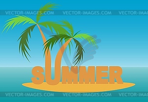 Summer time, leisure time travel. - vector image