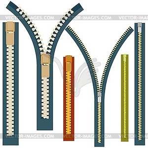 Zipper fastener. Design element fornitura.  - vector clip art