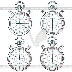 Old arrow stopwatch - vector clip art