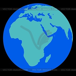 Simple, schematic globe - vector clipart / vector image