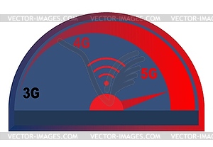 5th generation networks, future of data transfer - vector image