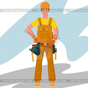 Worker in special clothes. flat  - vector image