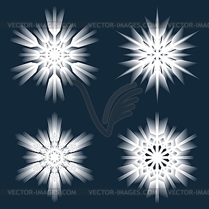 Snowflake winter vintage. Symbol of cold winter - royalty-free vector image