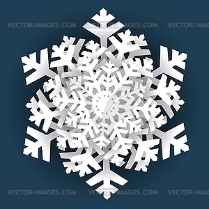 Snowflake winter vintage. Symbol of cold winter - vector clip art
