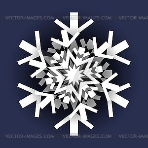 Snowflake winter vintage. Symbol of cold winter - vector clipart / vector image