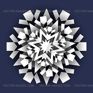 Snowflake winter vintage. Symbol of cold winter - vector image