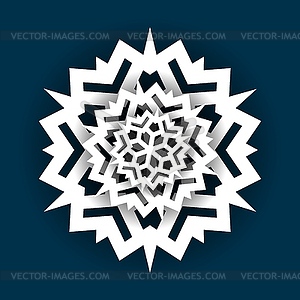 Snowflake winter vintage. Symbol of cold winter - royalty-free vector image