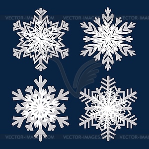 Snowflake winter vintage. Symbol of cold winter - vector clipart