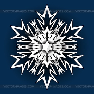Snowflake winter vintage. Symbol of cold winter - stock vector clipart
