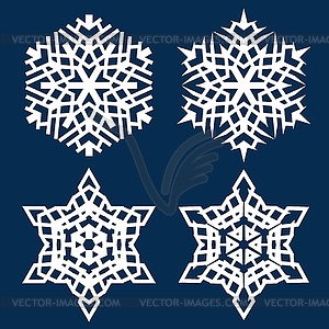 Snowflake winter vintage. Symbol of cold winter - vector image