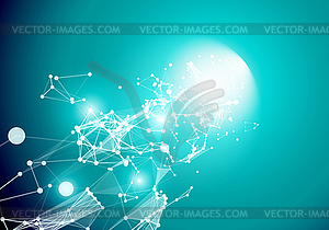 Background in blue color - vector image