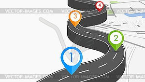 Road infographic - vector EPS clipart