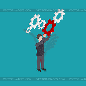 Key part in business - vector image