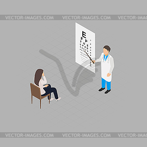 Eye check up - vector image