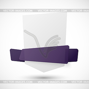 White paper banner - color vector clipart