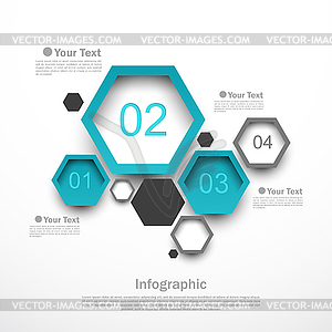 Hexagon infographic - vector image