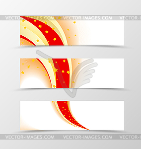 Set of banner star design - vector clipart