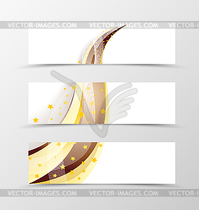 Set of banner swoosh design - royalty-free vector image