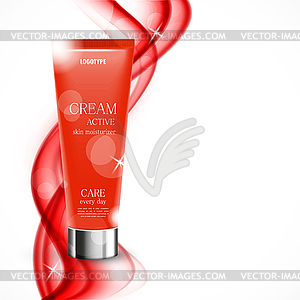 Skin moisturizer cosmetic design template - color vector clipart