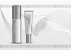 Skin moisturizer cosmetic ads template - vector clip art