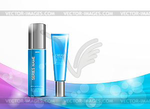 Body cream cosmetic ads template - vector image