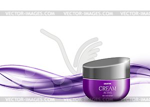 Skin moisturizer cosmetic ads template - vector clipart