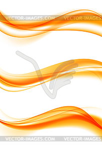 Abstract elegant curved wavy lines set - vector clip art