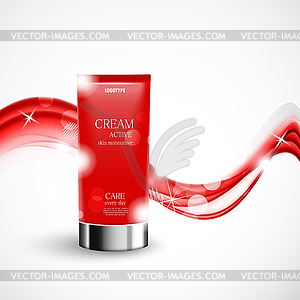 Skin moisturizer cosmetic design template - vector clipart