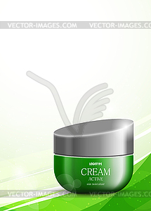 Body cream cosmetic design template - vector image