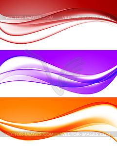 Абстрактные коллекции ярких волн - стоковое векторное изображение