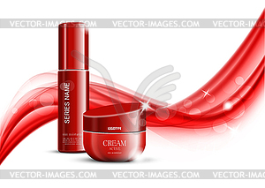 Light cosmetic design template - vector clipart