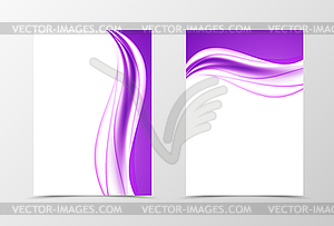 Front and back elegant design flyer template - vector clip art