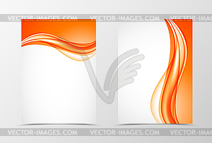 Front and back elegant design flyer template - vector image