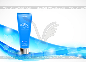 Skin moisturizer beauty cosmetic ads template - vector clipart