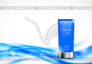 Skin moisturizer cosmetic ads template - vector image
