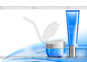 Body cream cosmetic design template - vector image