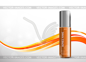 Skin moisturizer cosmetic ads template - vector image