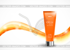 Body cream cosmetic ads template - vector clip art