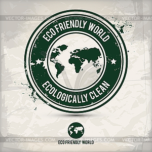 Alternative eco world stamp - vector image