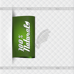 Textile label for natural products - vector clipart