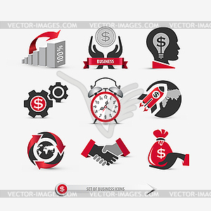 Set of business icons - vector clip art
