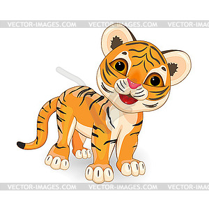 Cute tiger - vector clip art