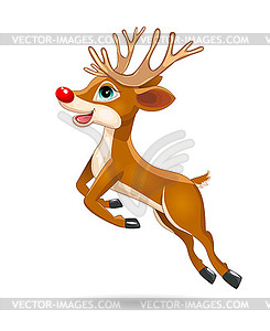 Running little deer - vector image
