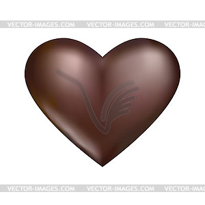 Chocolate heart - vector clip art