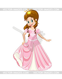 Little cute princess - vector clipart