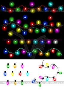 Christmas lights, garland - vector image