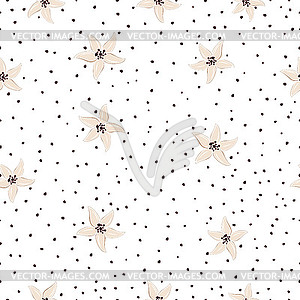 Floral background, seamless pattern - vector clip art