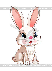 Little cute baby bunny - vector clipart