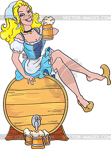 Oktoberfest girl - vector image